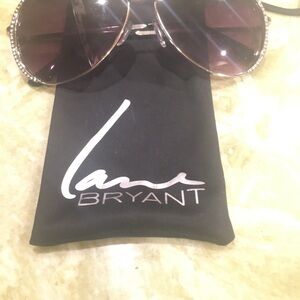 Lane Bryant Aviator Sunglasses with Black Gradient Lenses and Silver Trim